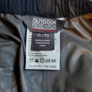 Outdoor Research Black Foray Pants XL Gore-tex